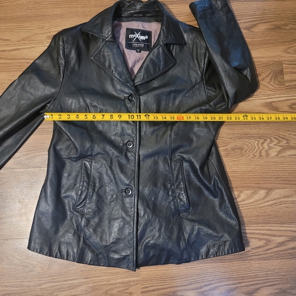 Vintage Maxima / Wilson's Black Leather Jacket - Picture 10 of 12